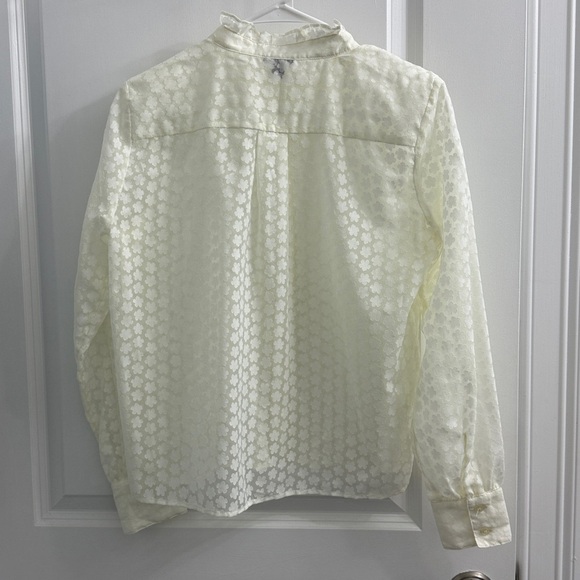 Ann Taylor Cream Floral Blouse - Picture 2 of 3